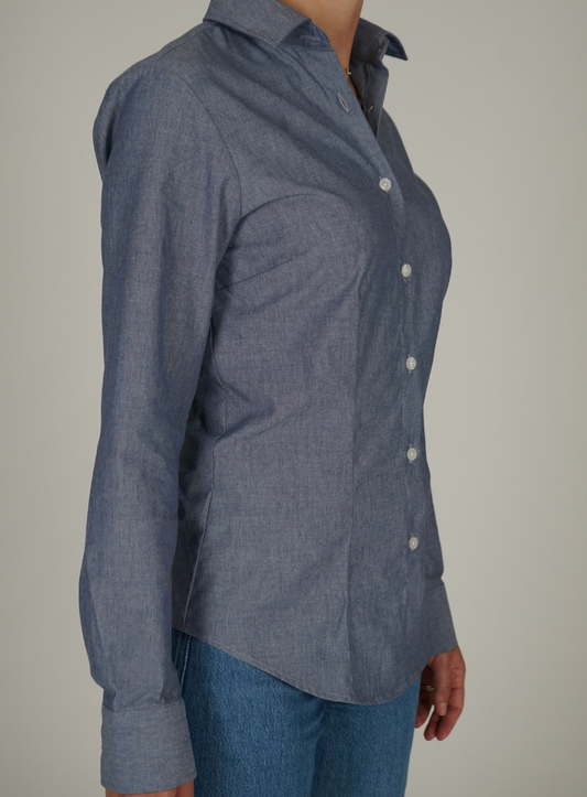 Camicia Chambray Blu