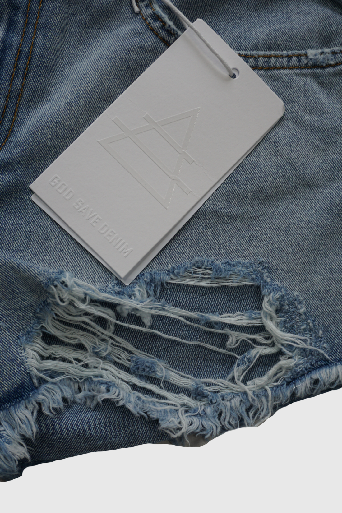 Shorts jeans con strappi