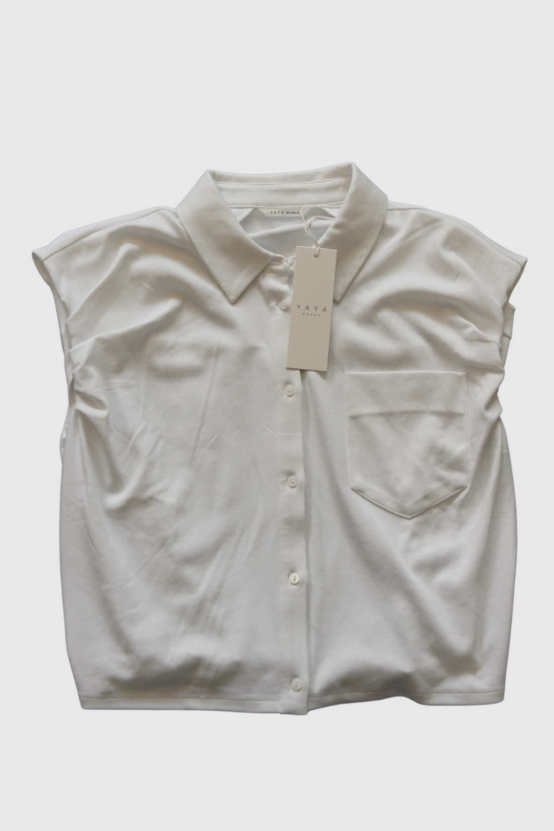 Camicia smanicata bianca