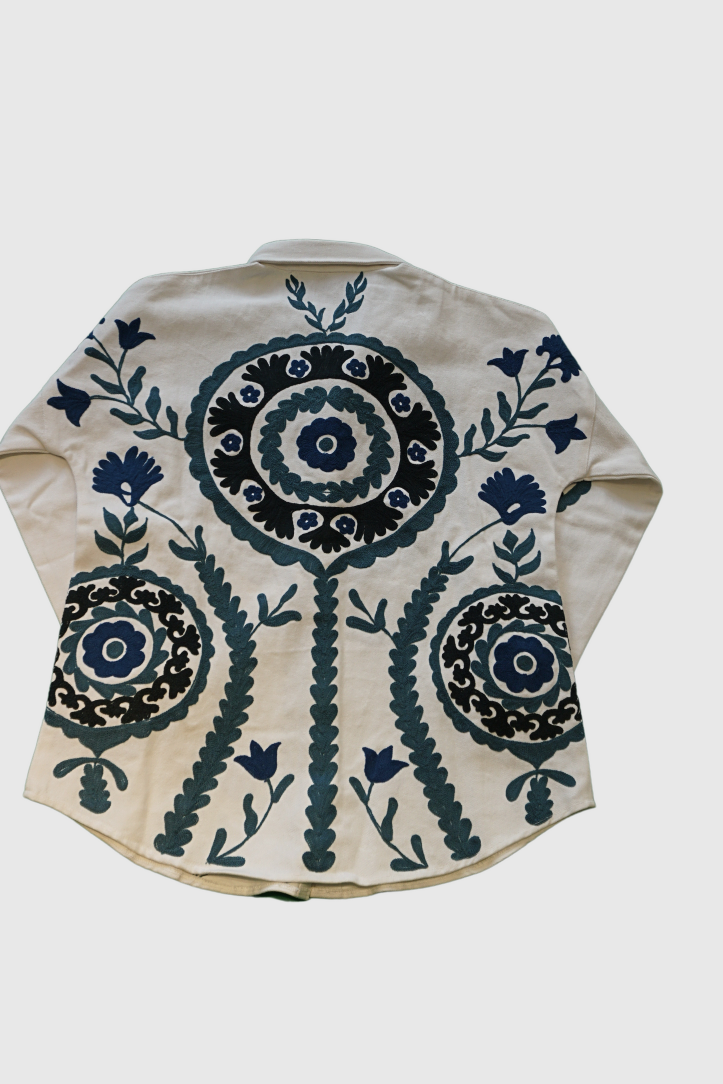 Giacca camicia ricamata