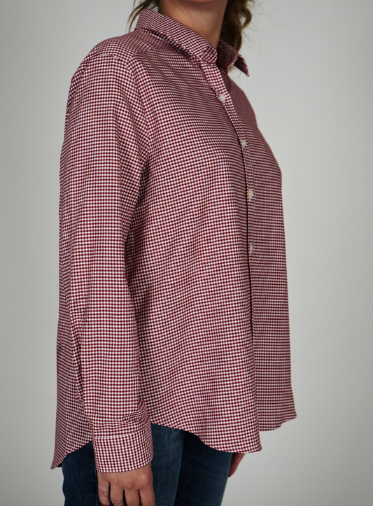 Camicia Vichy Bordeaux