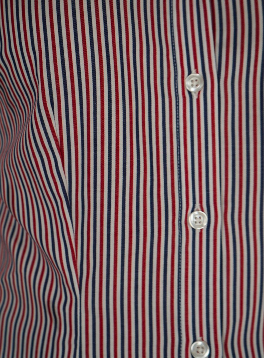 Camicia a Righe Rosso Blu