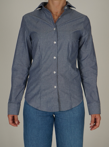 Camicia Chambray Blu