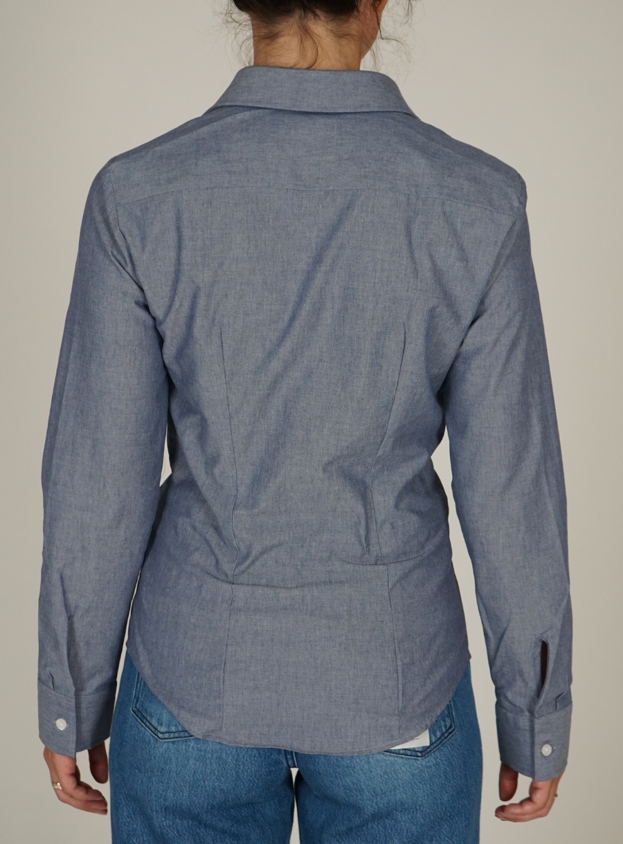 Camicia Chambray Blu