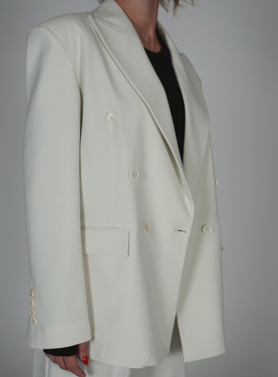 Blazer bianco doppiopetto