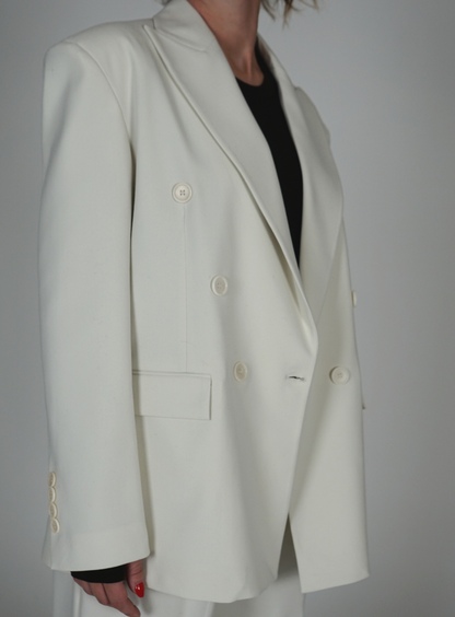 Blazer bianco doppiopetto