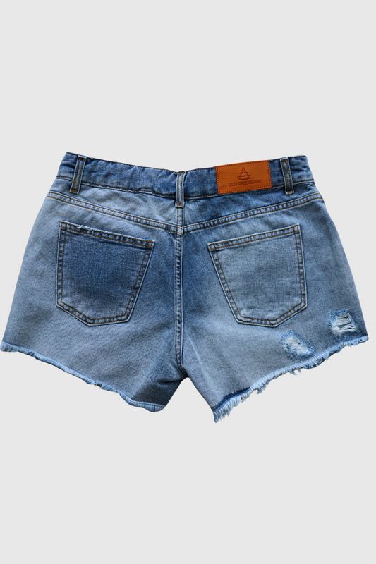 Shorts jeans con strappi