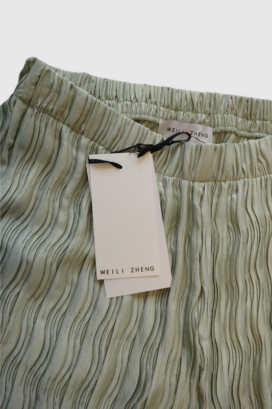 Pantalone plissé verde