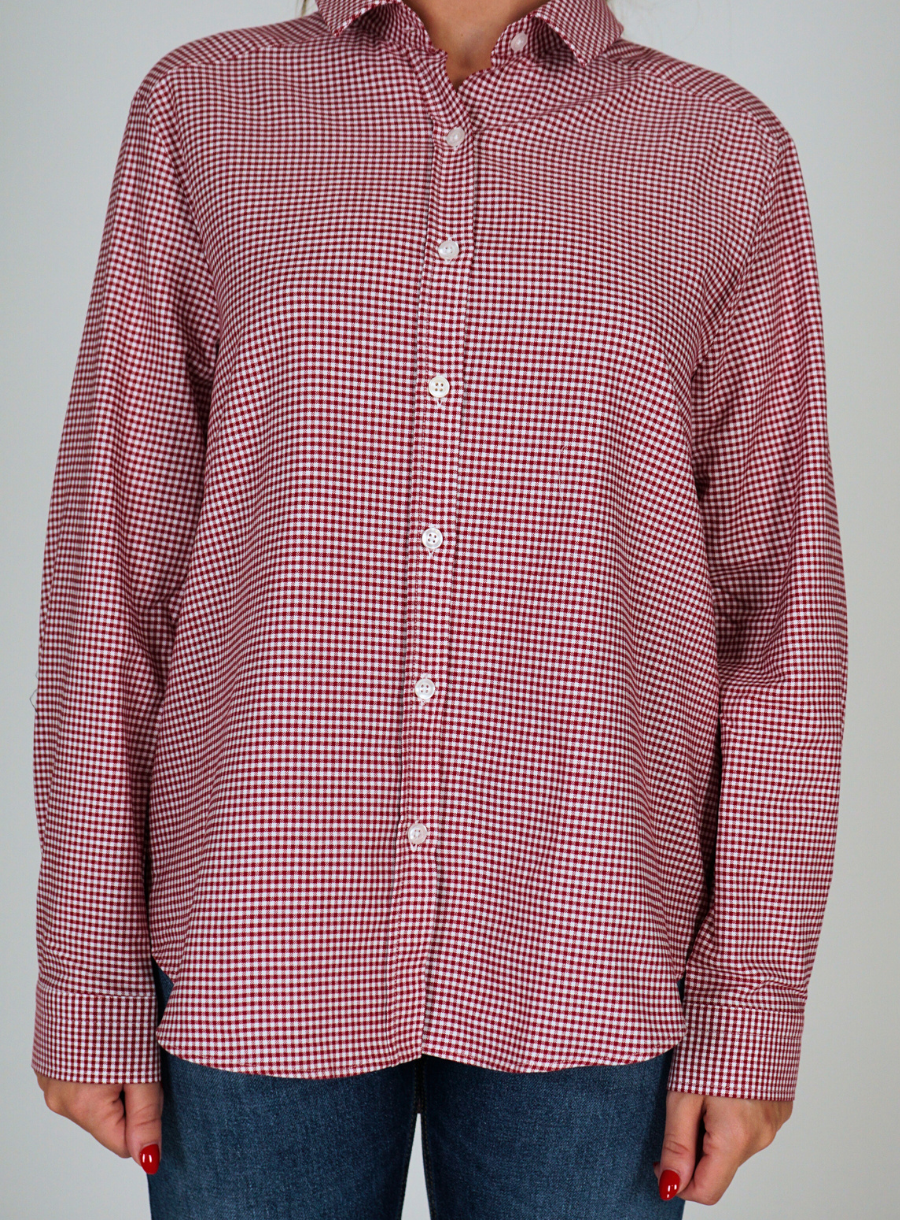 Camicia Vichy Bordeaux