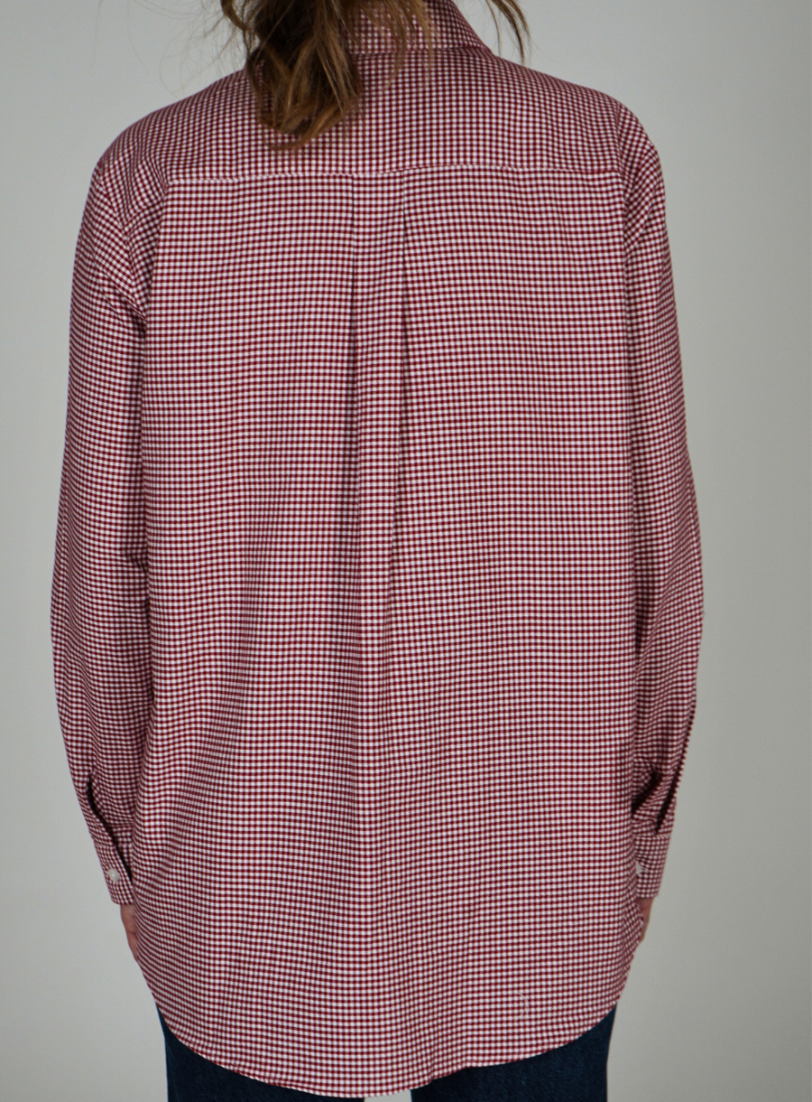 Camicia Vichy Bordeaux